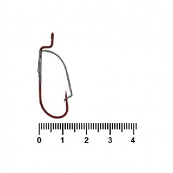 Гачки для риболовлі, Siweida Single Beak SW-39121, 1000шт/уп, колір RED, № 2
